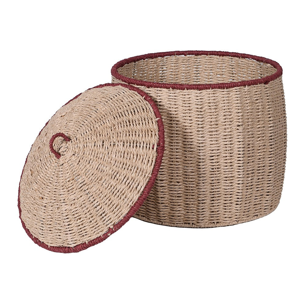 Natural Rope Basket with Lid