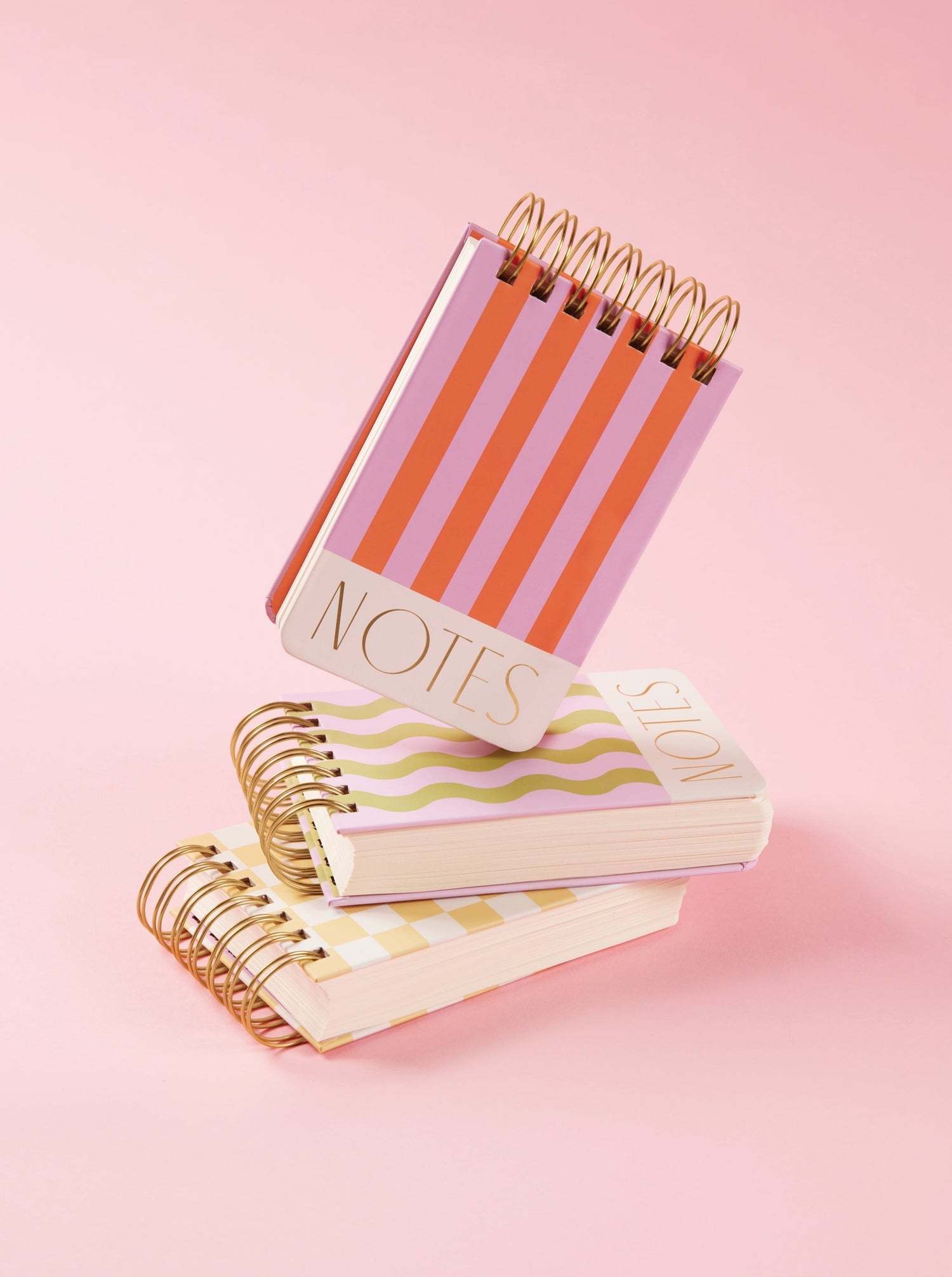 Twin Wire Notepad - Stripes