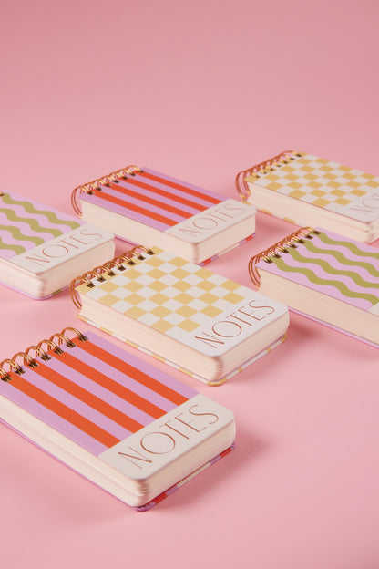 Twin Wire Notepad - Stripes