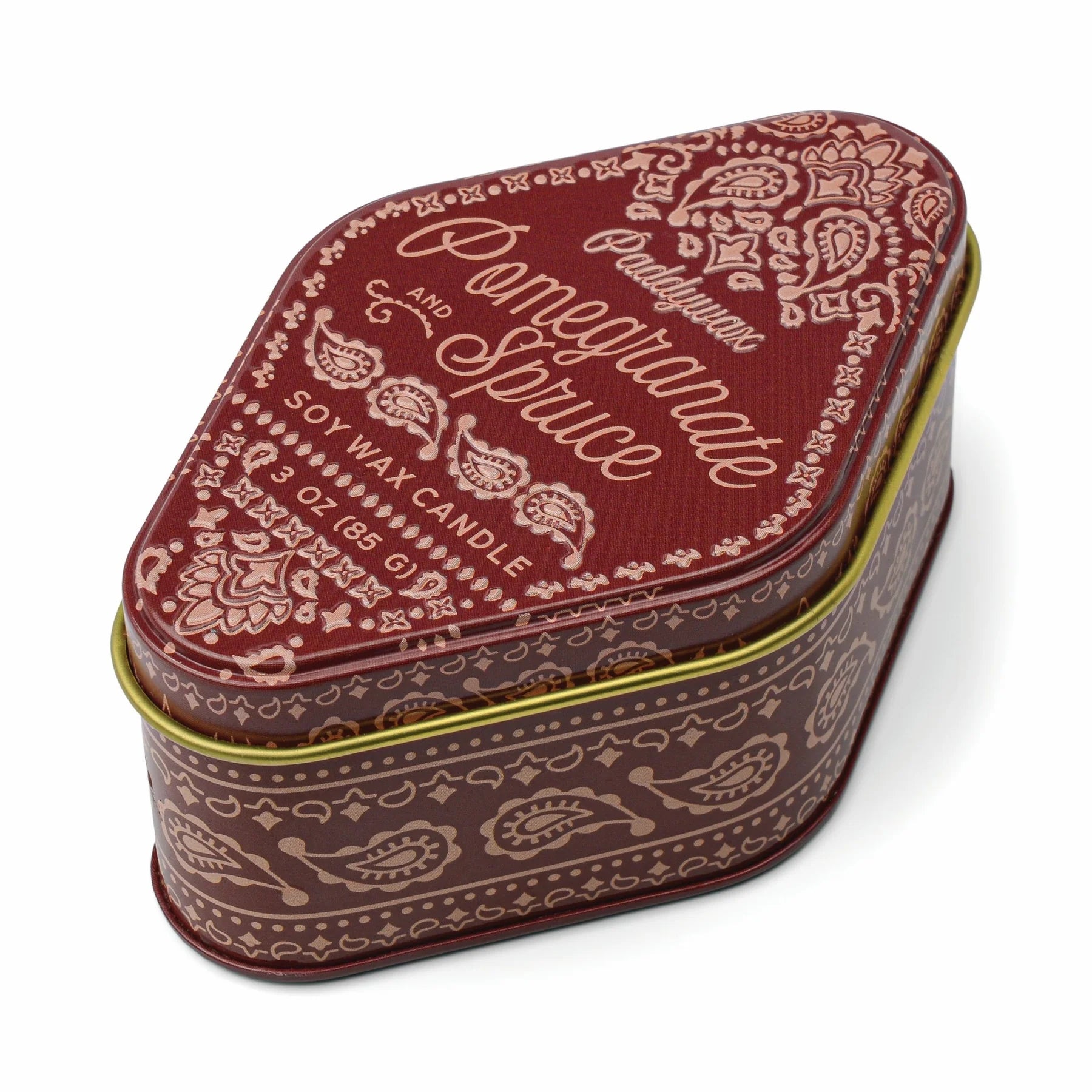 Pomegranate Spruce Tin Soy Candle