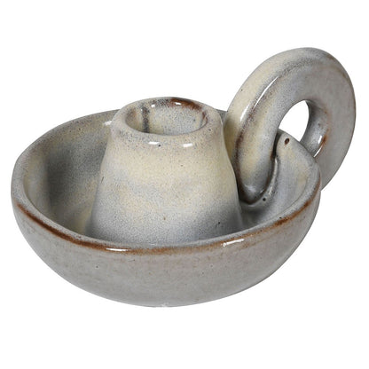 Chunky Glazed Ceramic Candle Holder