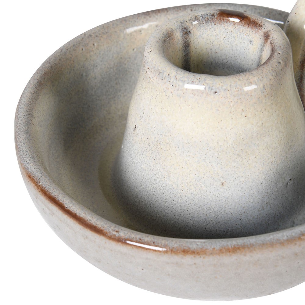 Chunky Glazed Ceramic Candle Holder