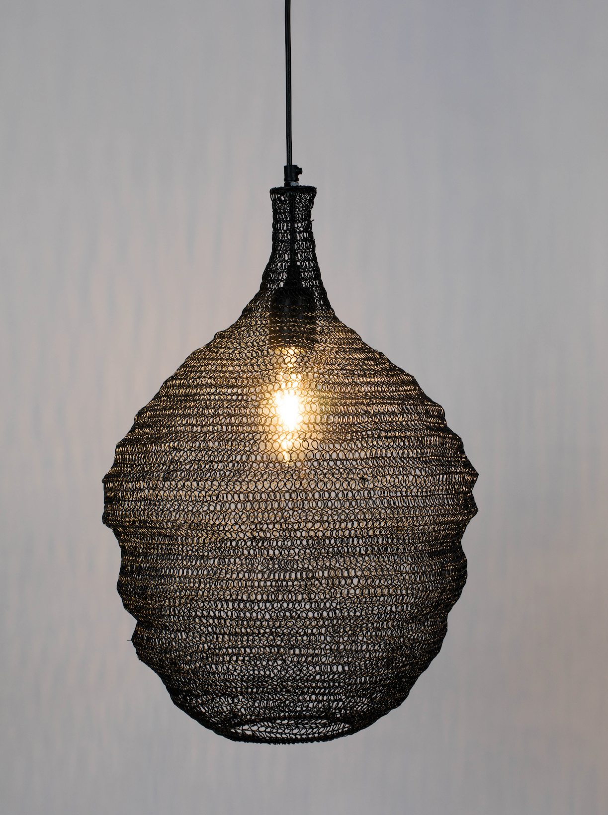 Medium Lena Pendant Lamp - Brass/Black