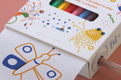 Scrollino Colouring Book For Kids With Pencils