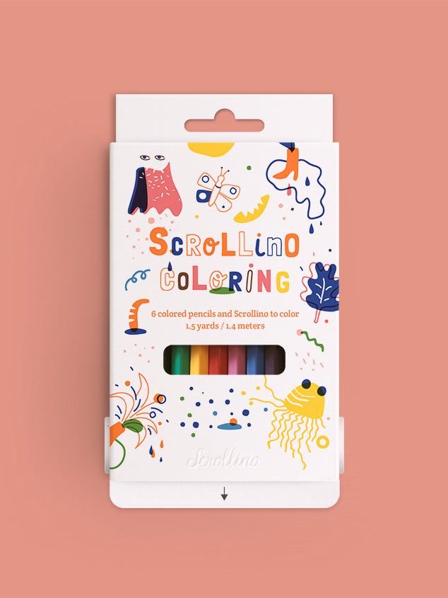 Scrollino Colouring Book For Kids With Pencils