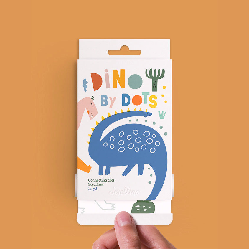 Scrollino Colouring Book &amp; Dot To Dot Games - Dino By Dots