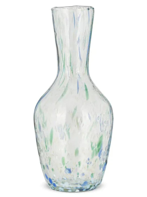 Taja Mouth Blown Glass Jug - Sea Blue