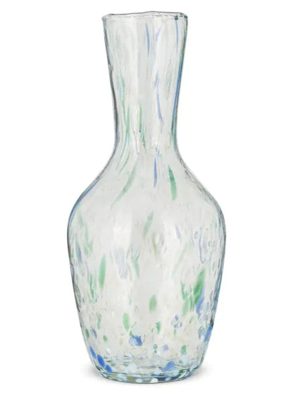 Taja Mouth Blown Glass Jug - Sea Blue