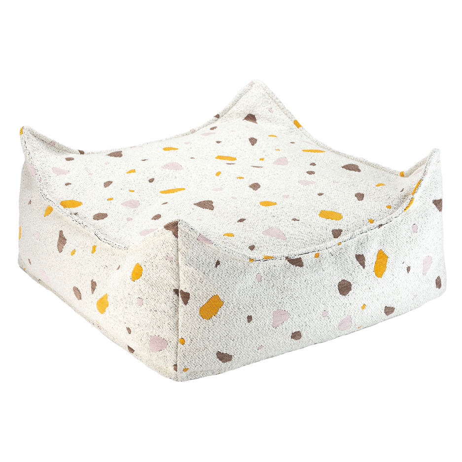 Terrazzo Square Beanbag Ottoman - 3 Colour Options Available