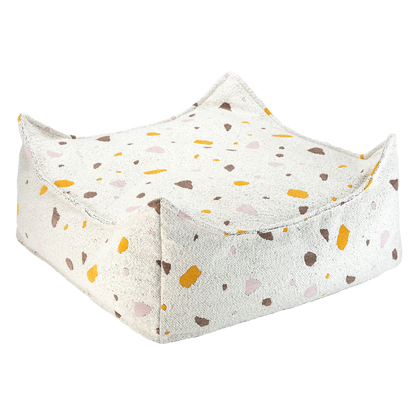 Terrazzo Square Beanbag Ottoman - 3 Colour Options Available