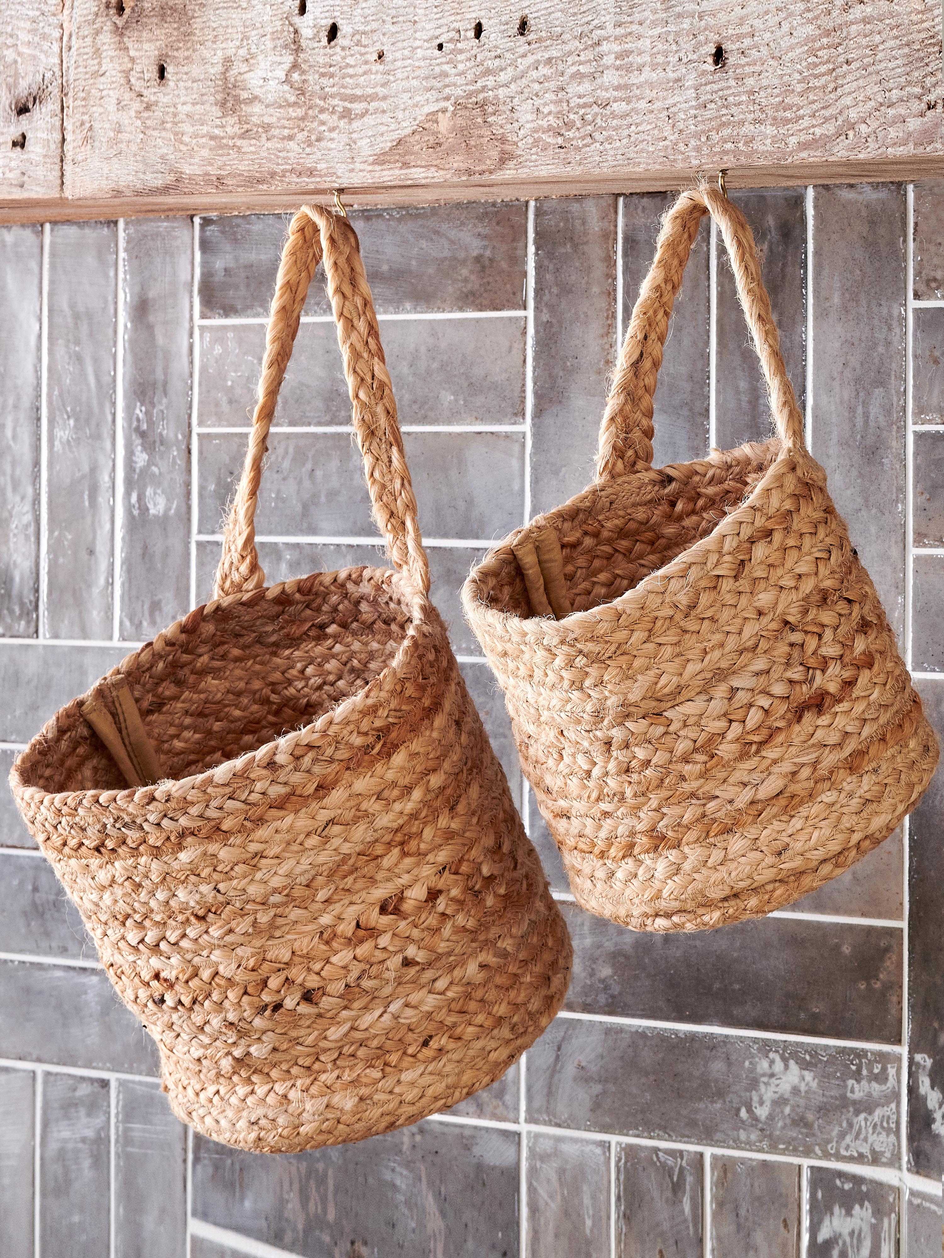 Chapad Hemp Wide Wall Hung Basket - 2 Sizes Available