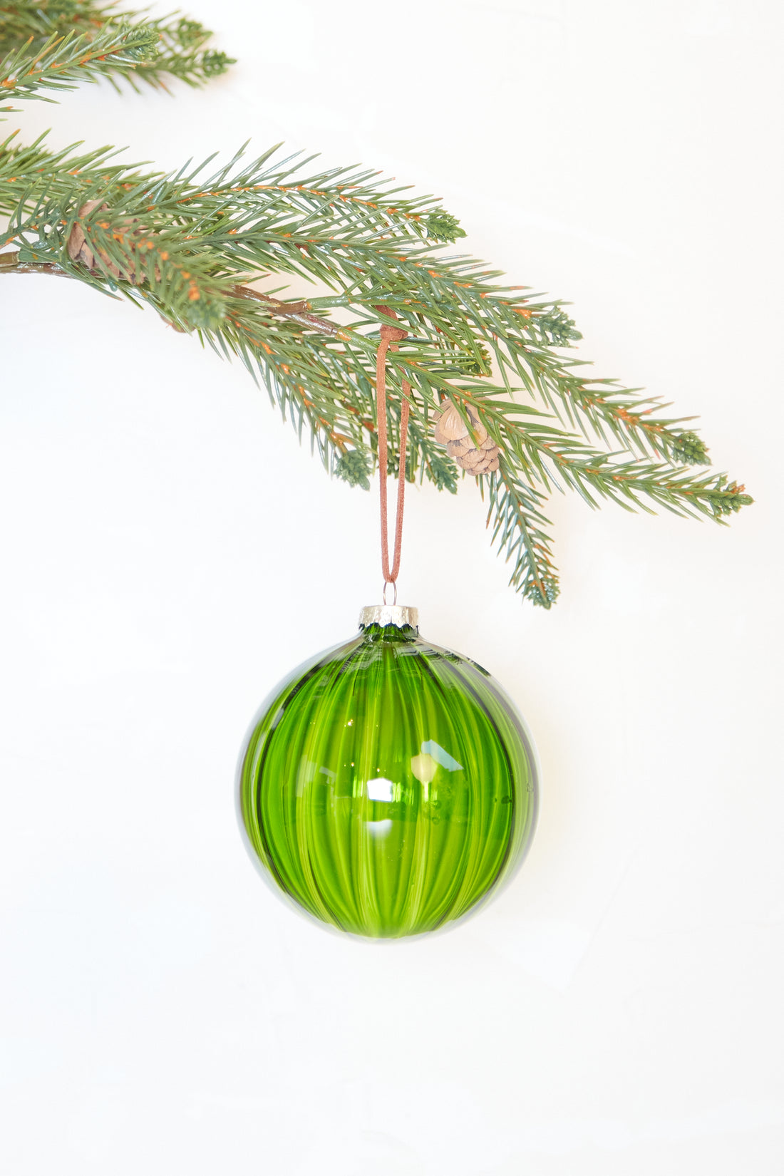 Swirled Green Glass Bauble