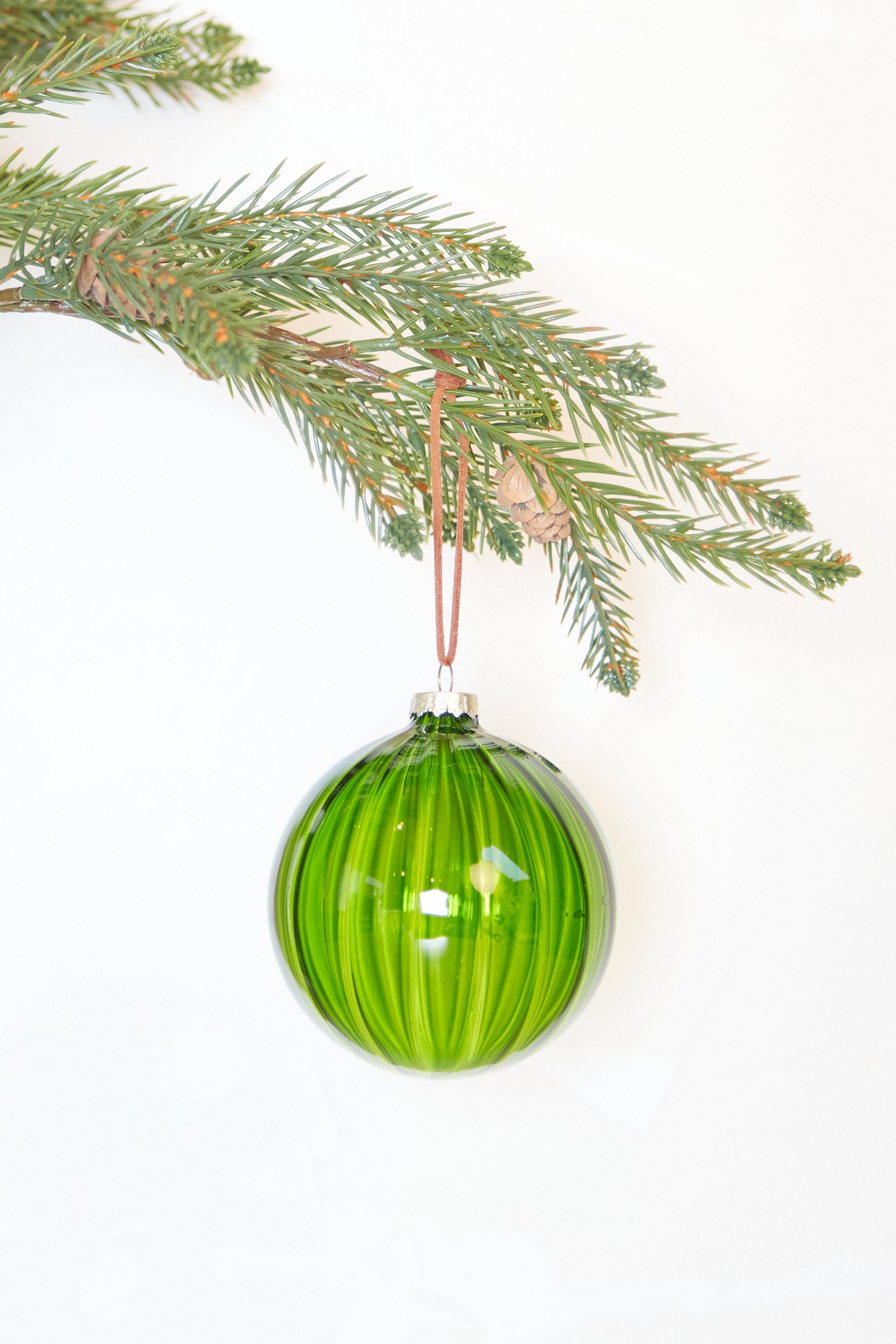 Swirled Green Glass Bauble