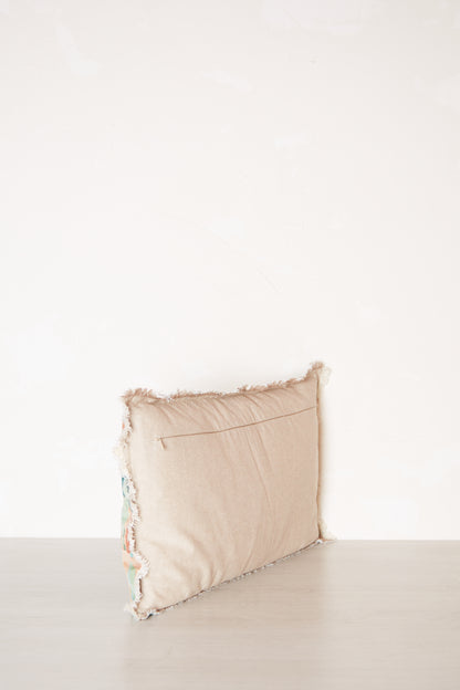 Alina Printed Velvet Cushion - Petrol - 3 Sizes available