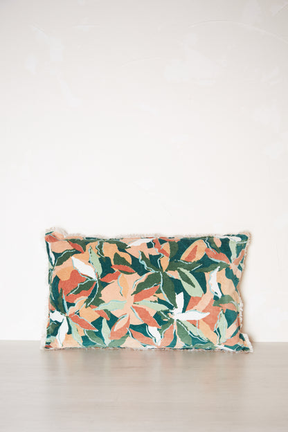 Alina Printed Velvet Cushion - Petrol - 3 Sizes available