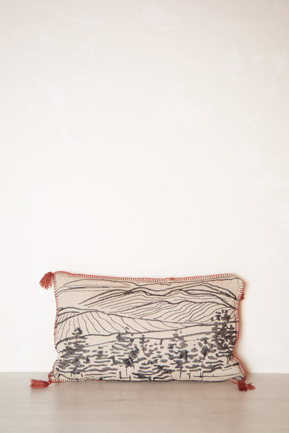 Dusko Embroidered Cushion - Sienne-