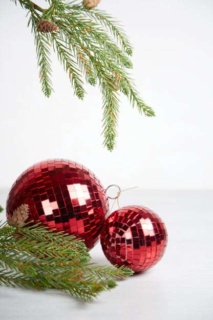 Red Disco Ball 15cm