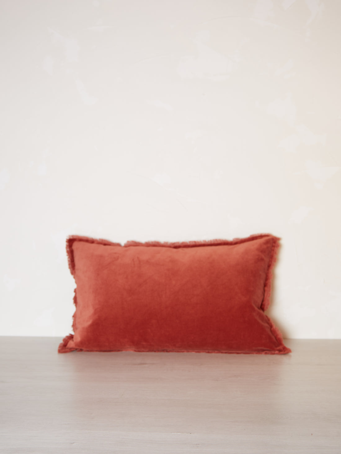 Fara Fringed Velvet Cushion - Sienne - 3 Sizes Avaliable