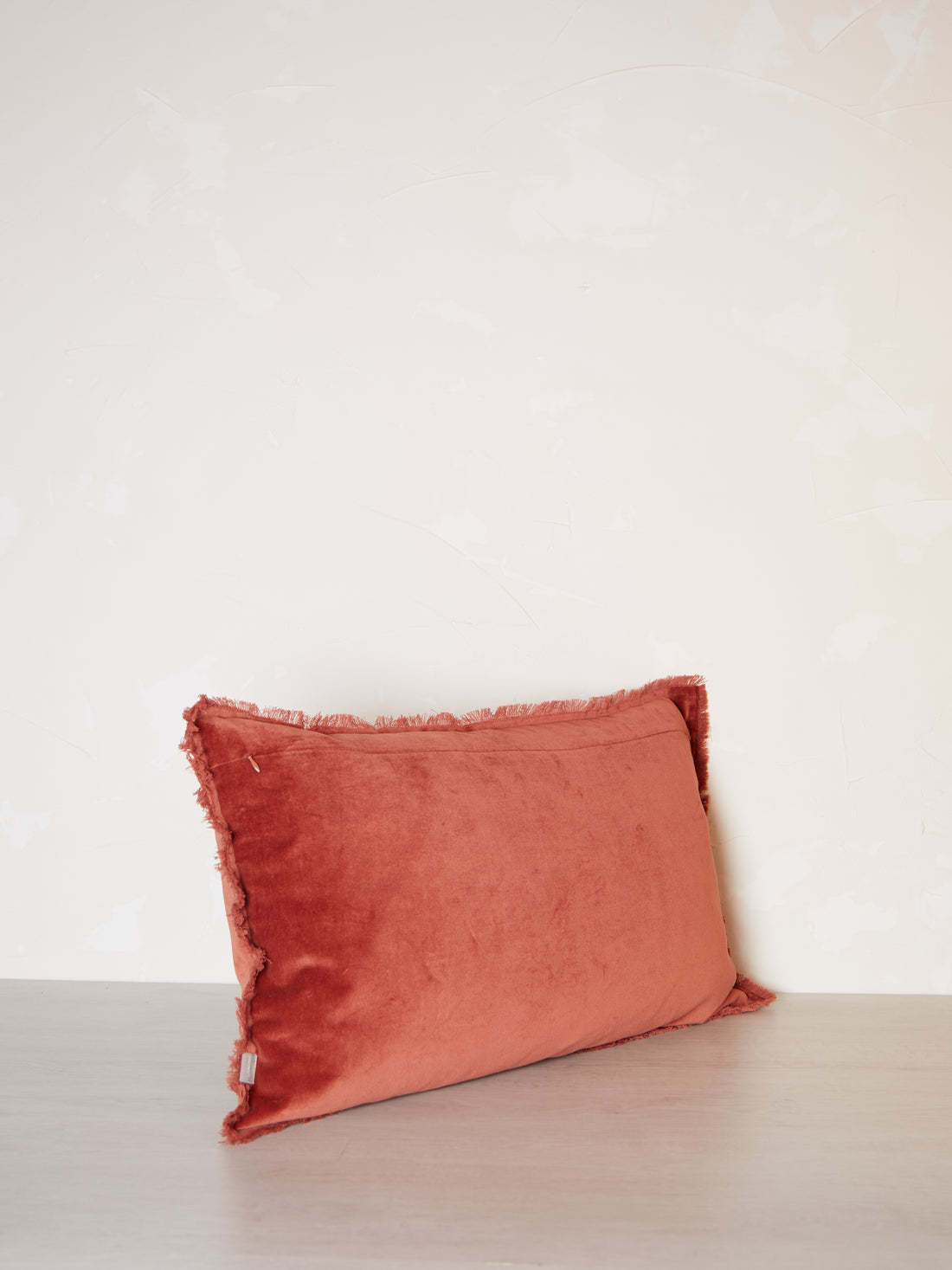 Fara Fringed Velvet Cushion - Sienne - 3 Sizes Avaliable