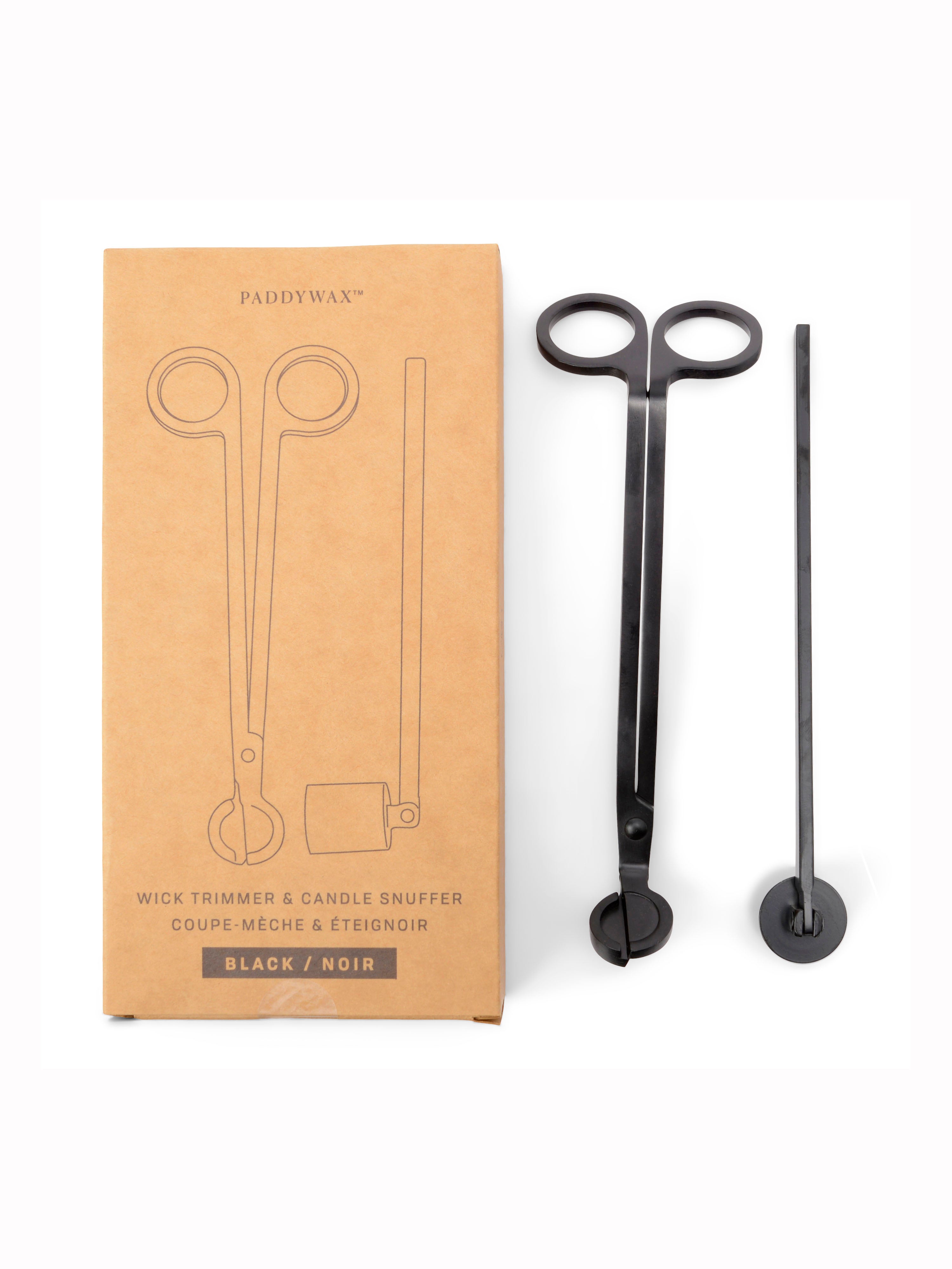 Matte Black Candle Snuffer &amp; Wick Trimmer Gift Set In Kraft Box