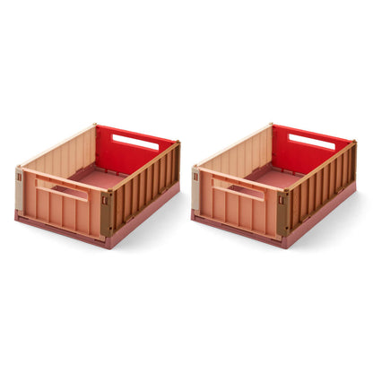 Weston Small Storage Box - Dusty Raspberry Mix - 2 pack