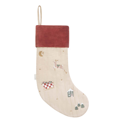 Starry Night Red Velvet Stocking