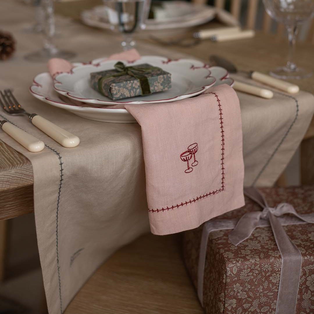 Christmas Table Runner - Natural