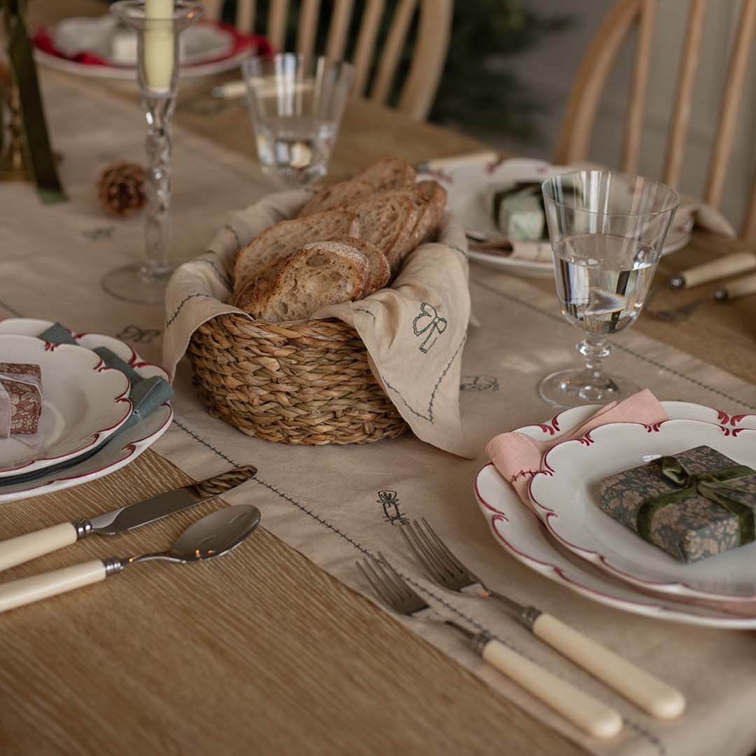 Christmas Table Runner - Natural