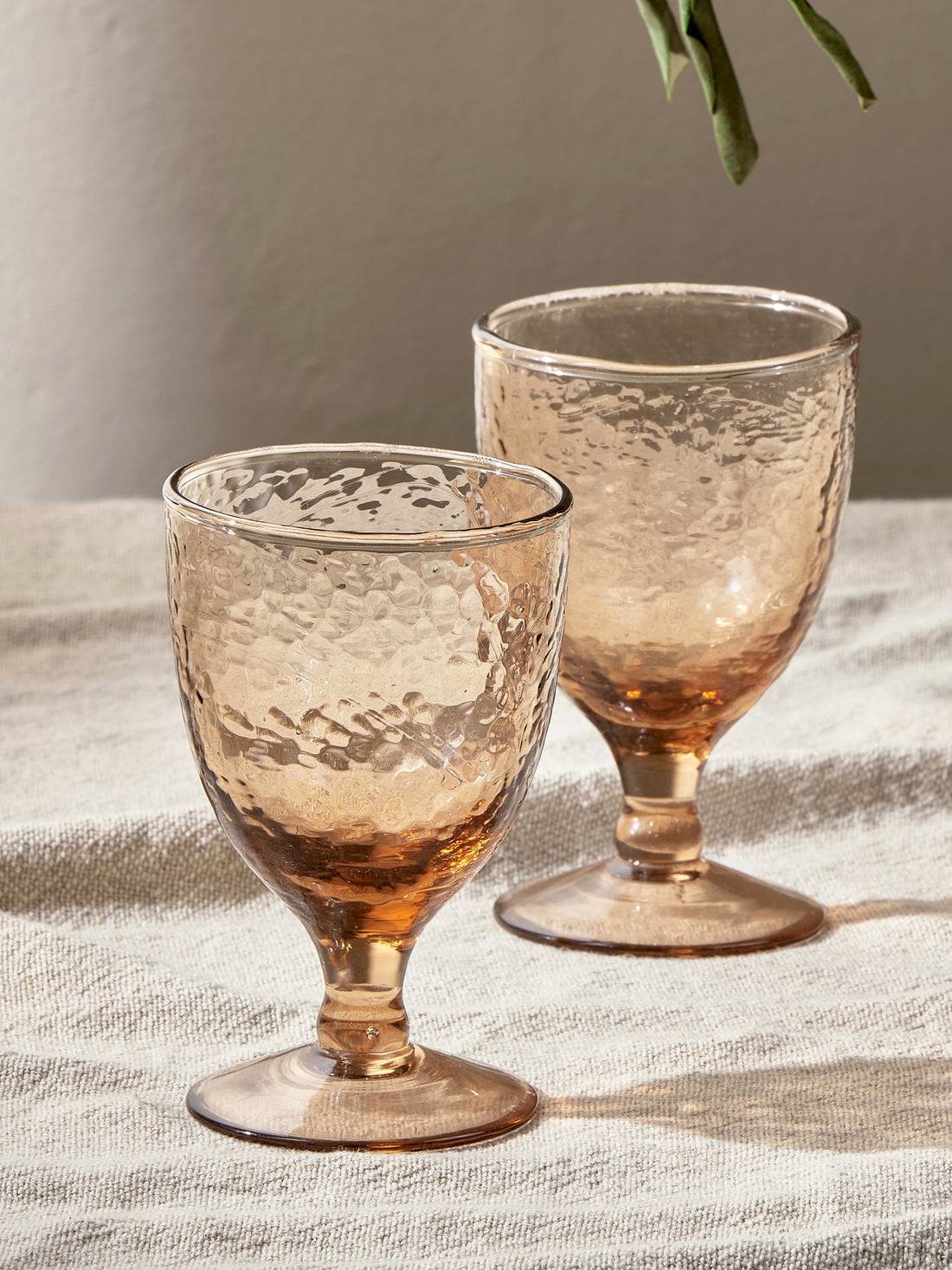 Yala Hammered Glass Tumbler Terracotta