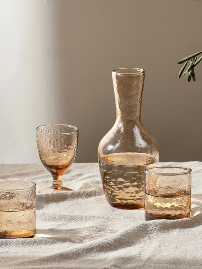 Yala Hammered Glass Tumbler Terracotta