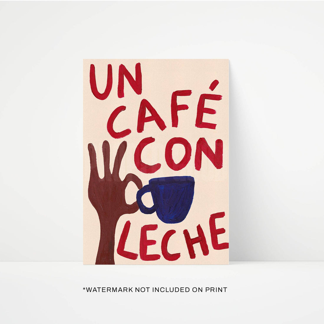 &quot;Café Con Leche&quot; Hand Painted Print