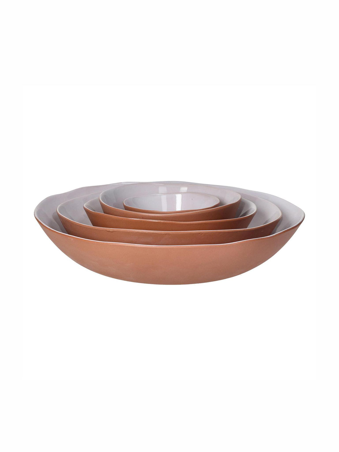 Mariage Porcelain Cereal Bowl - DIA 10,6 x H 5,2 cm - white, Terracotta