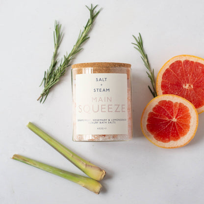 Main Squeeze - Grapefruit &amp; Rosemary Bath Salts 80g &amp; 432g