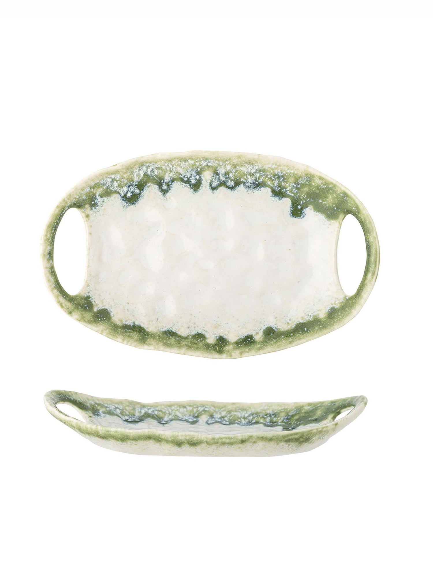 Prim Serving Plate - Green - Stoneware