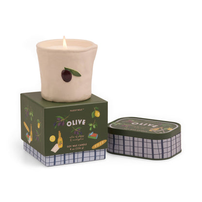 Paddywax Bistro Olive Ceramic Candle - Fig Olive