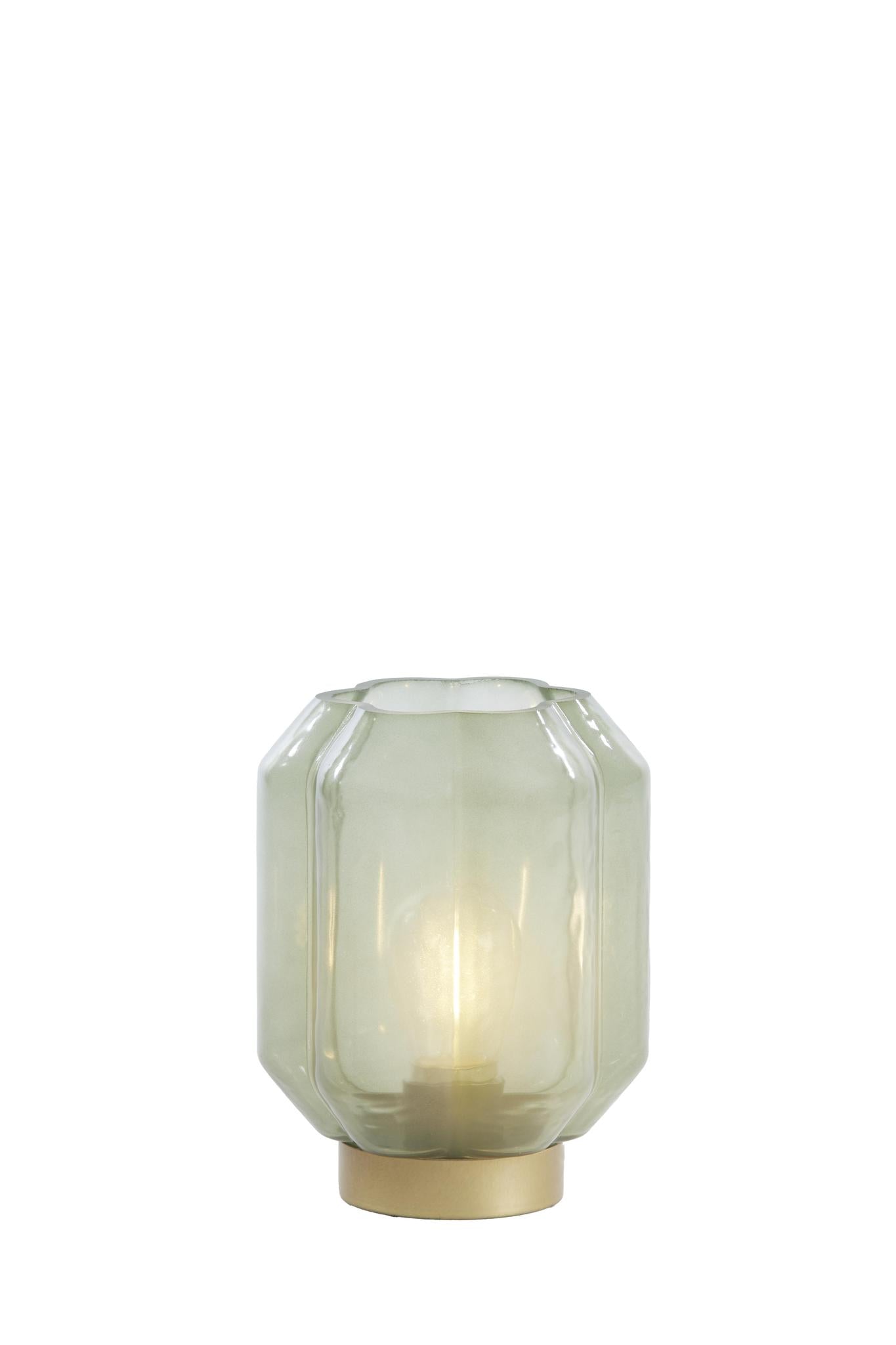 Palermo Green Glass LED Lamp