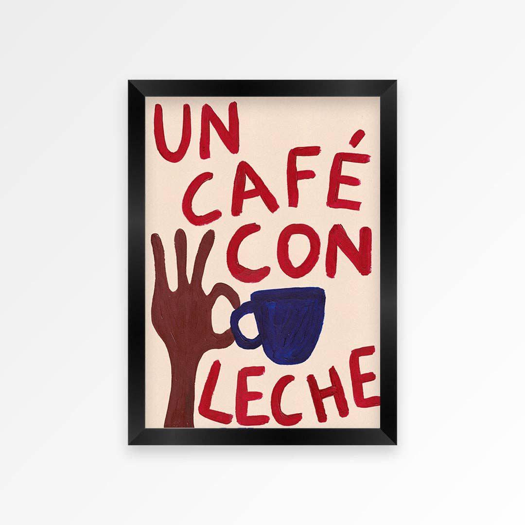 &quot;Café Con Leche&quot; Hand Painted Print