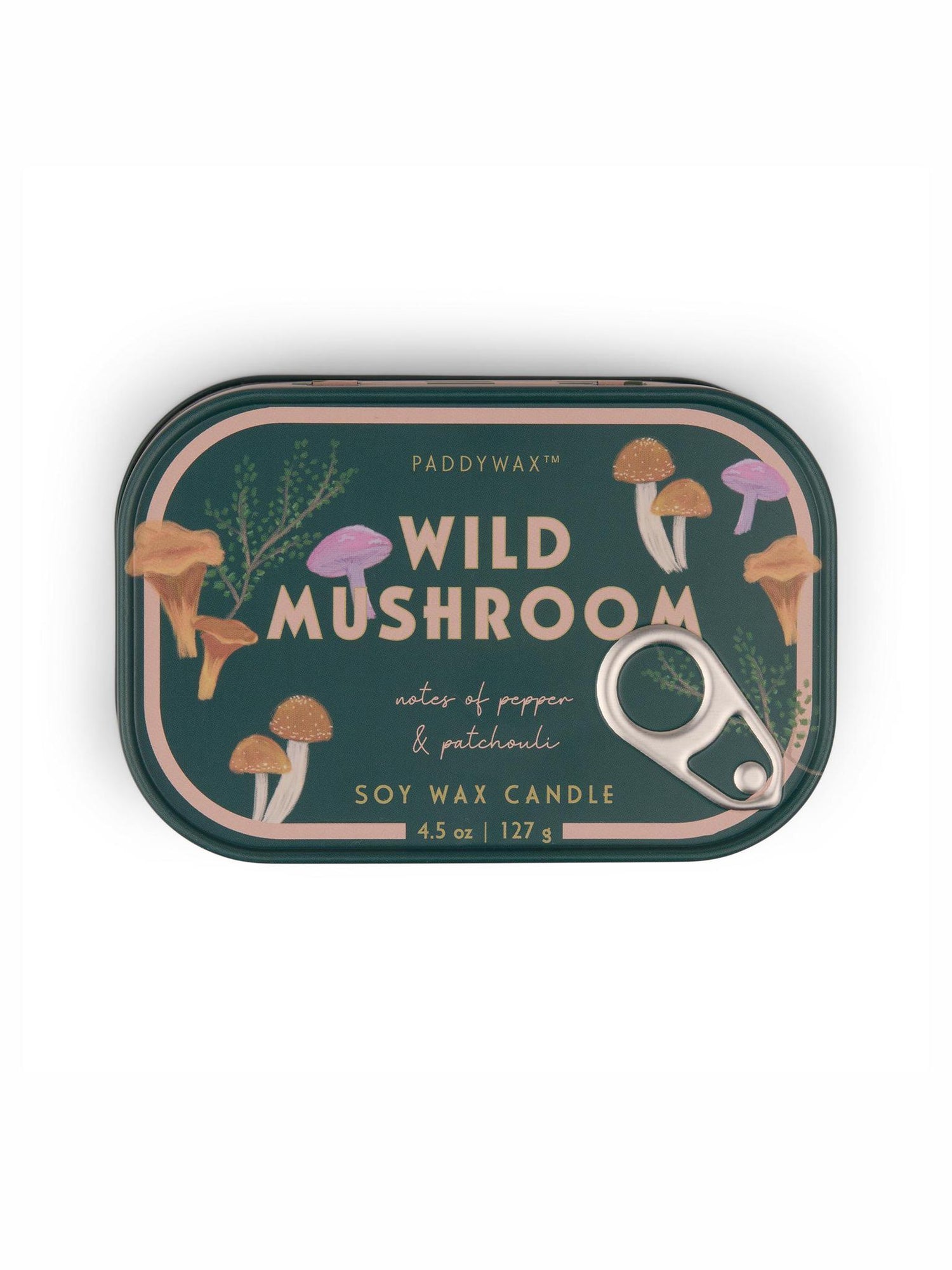 Bistro 4.5oz/127g Mushroom Printed Tin Candle - Wild Mushroom