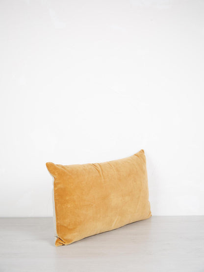 Elise Velvet Cushion - Ochre - 2 Sizes Available