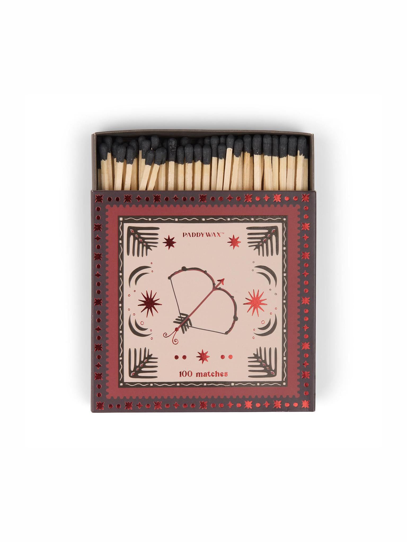 Jumbo Boxed Matches w/ Foil Accents, 100 Matches - 6 Colours Available