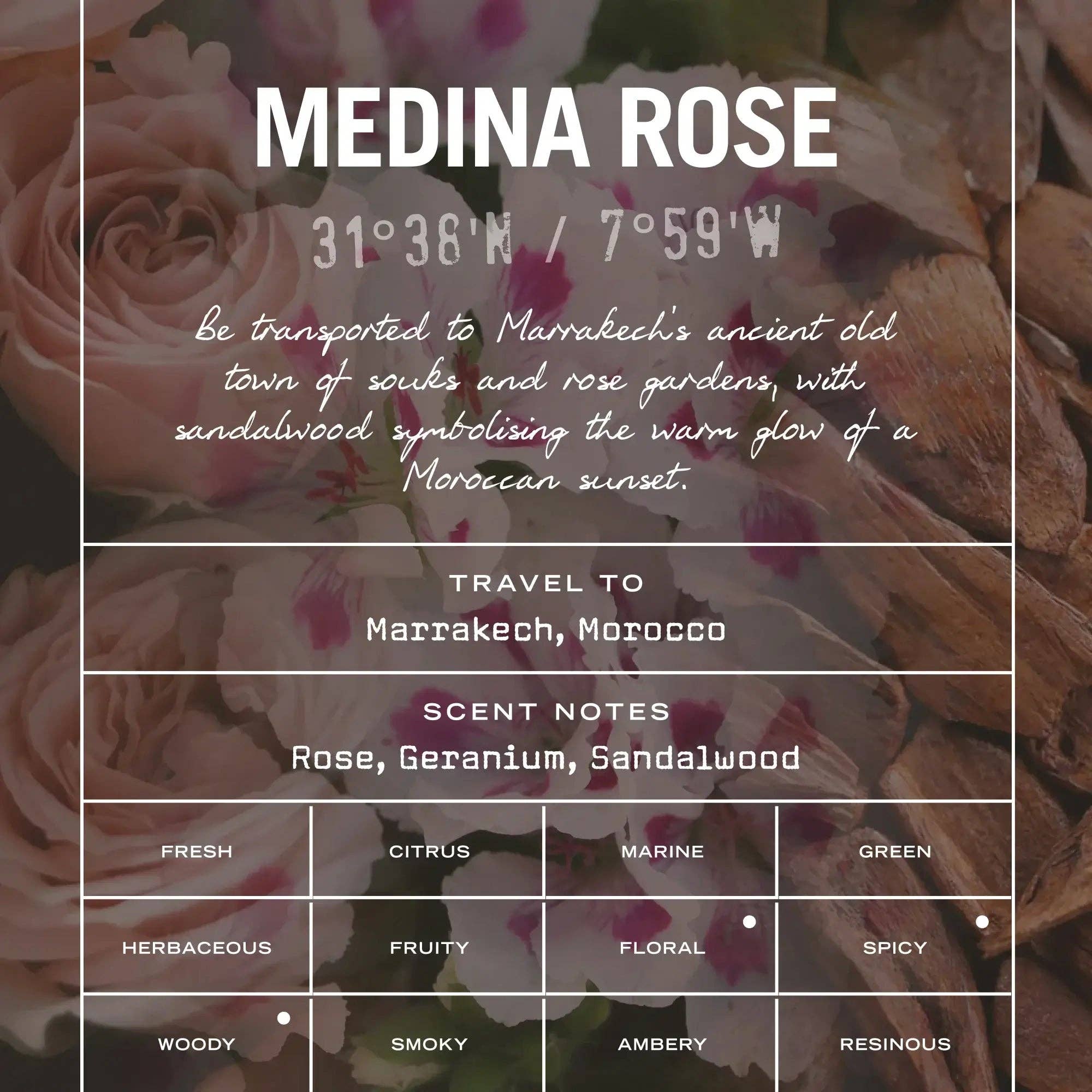 Medina Rose Scented Candle