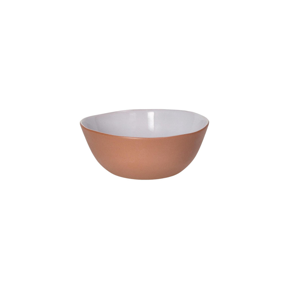 Mariage Porcelain Soup Bowl - Terracotta, White