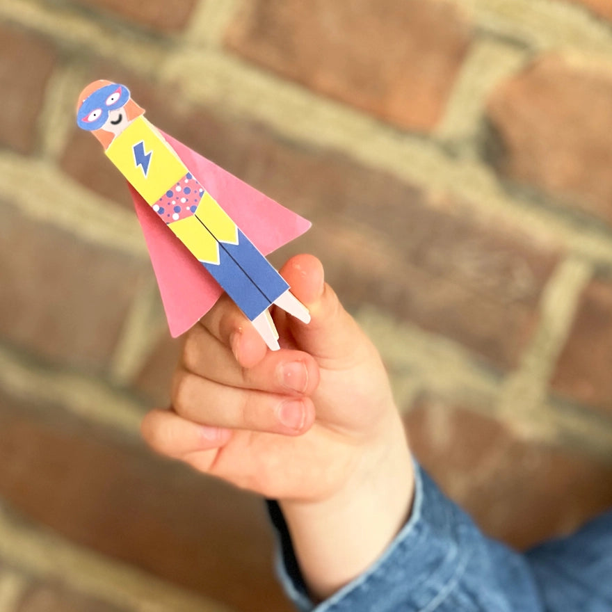 Make Your Own Superhero Peg Doll