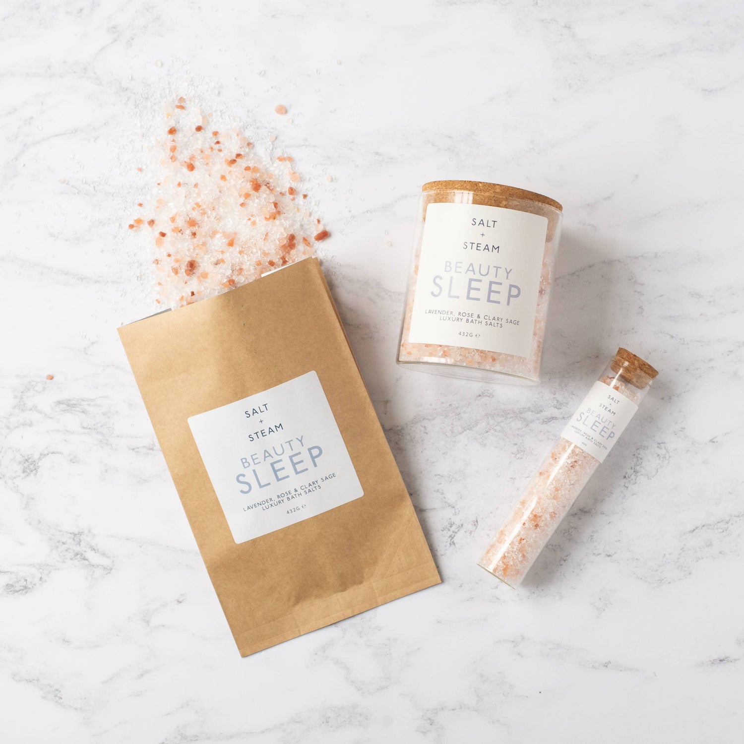 Beauty Sleep - Lavender &amp; Rose Bath Salts 80g &amp; 432g