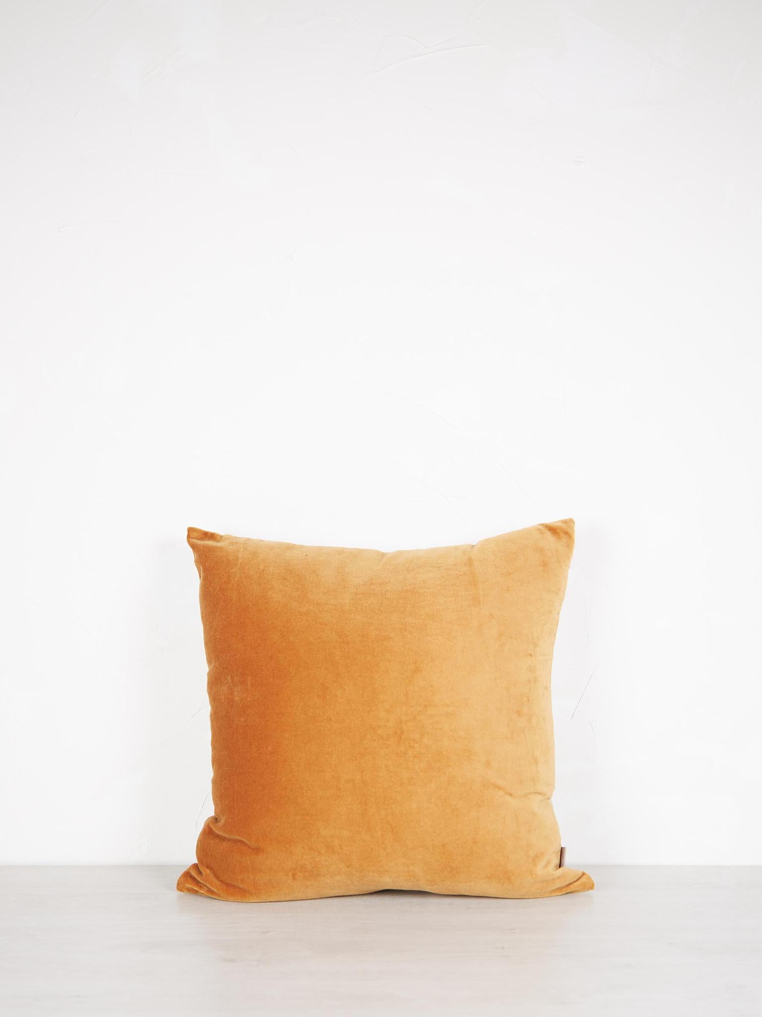 Elise Velvet Cushion - Ochre - 2 Sizes Available