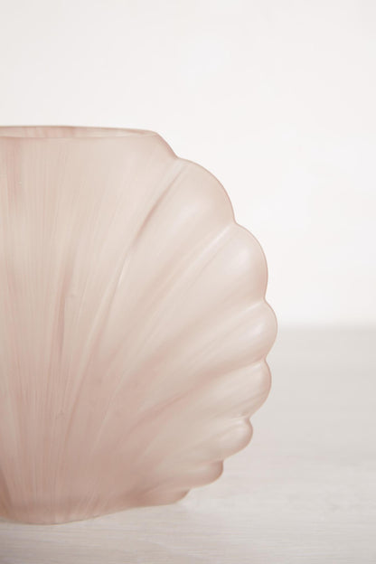 Blush Glass Shell Decorative Bowl