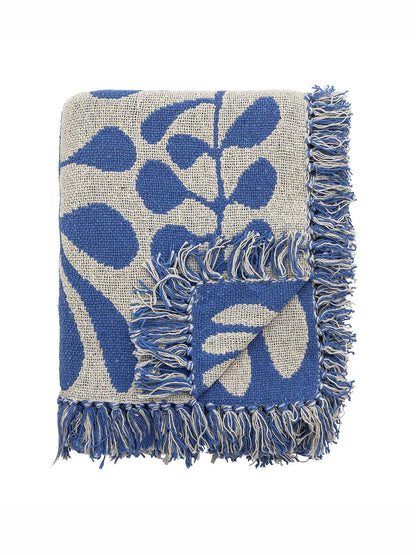 Nevine Throw - Blue - Recycled Cotton