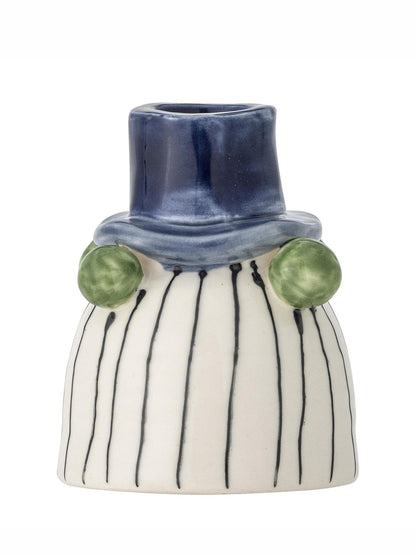 Tacana Candle Holder - Blue - Stoneware