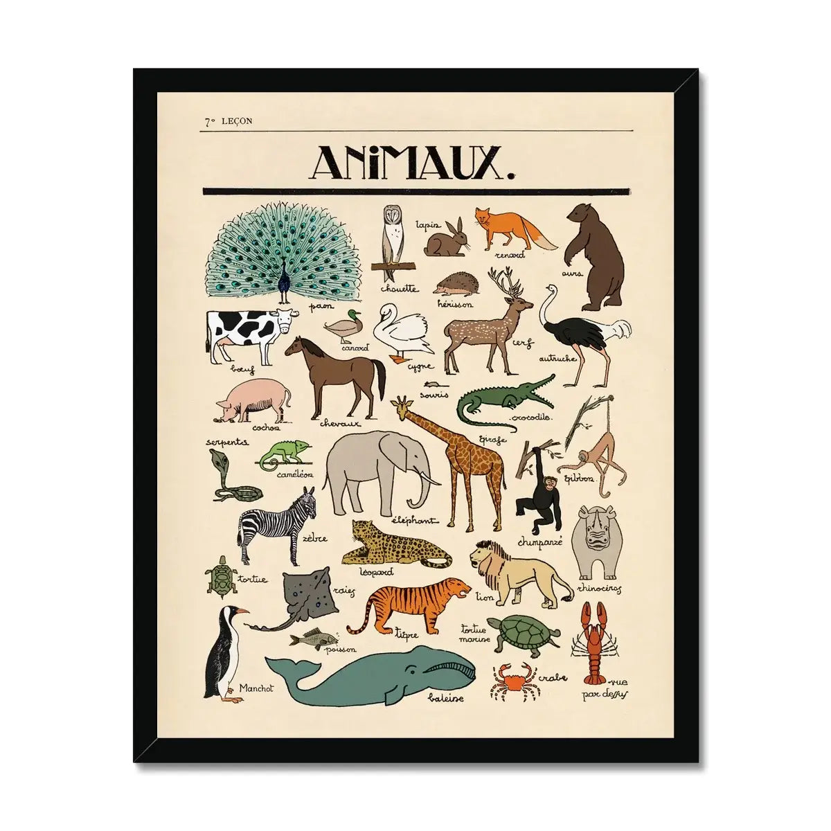 Les Animaux Fine Art Print