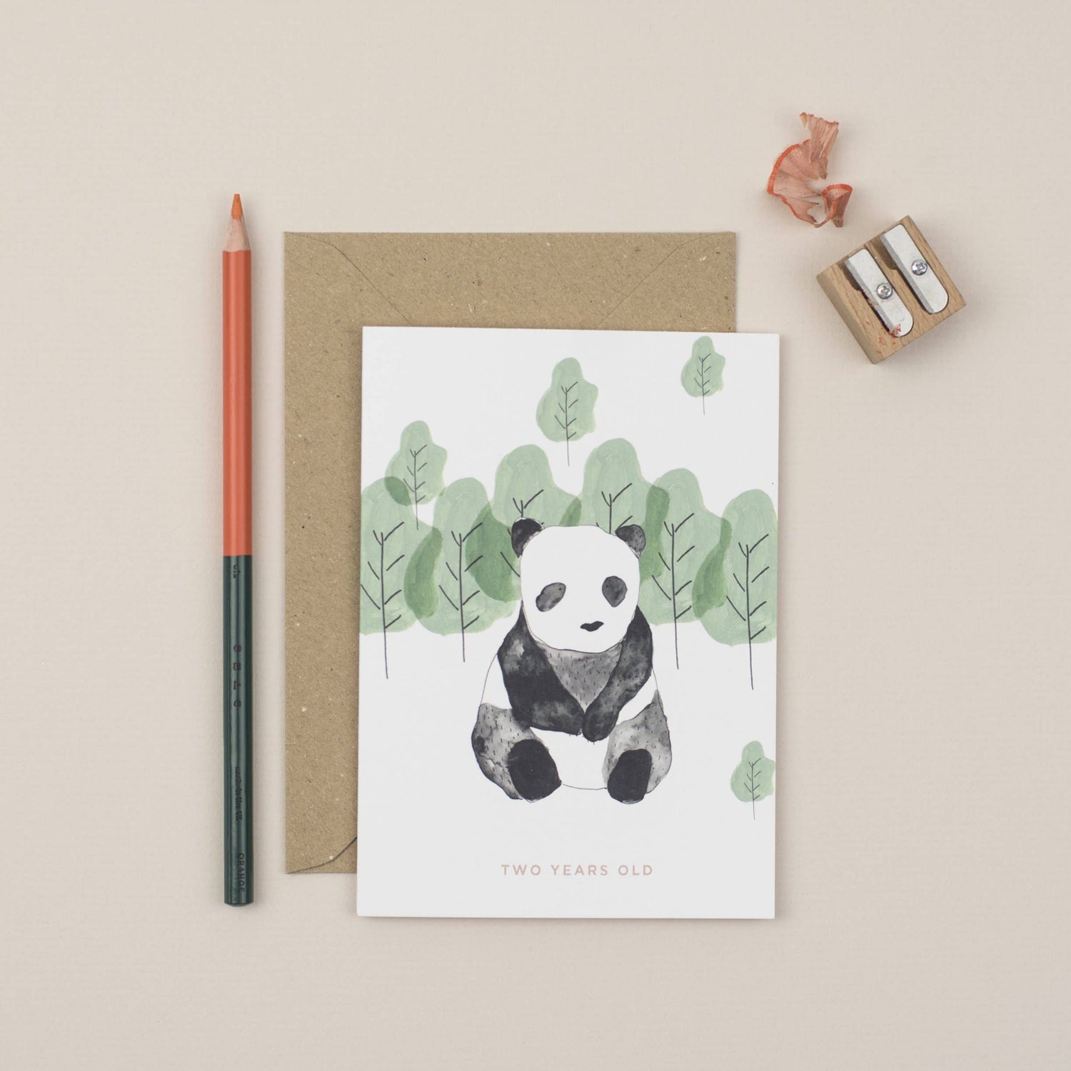 Panda Second Birthday Card